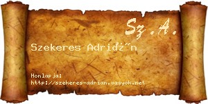 Szekeres Adrián névjegykártya